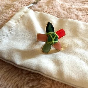 Kate spade colorful flower ring size 7